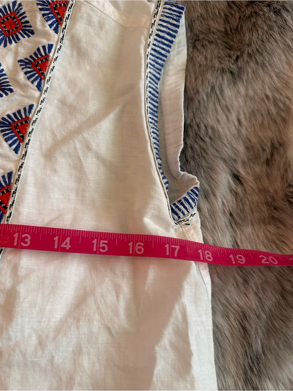J. Crew Cap Sleeve Embroidered Linen Top Size 00 - Picture 6 of 9